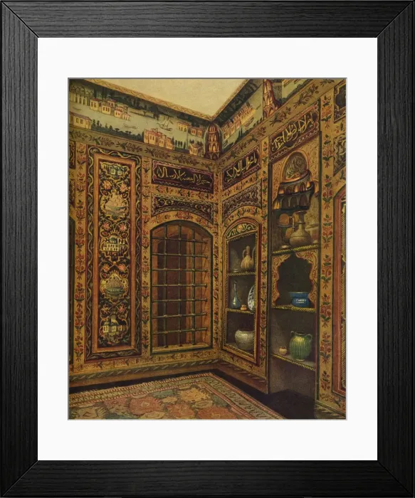 Framed Print : 16th-17th Century Old Panelled Room from Damascus, 1913 Framed Print : 16th-17th Century Old Panelled Room from Damascus, 1913