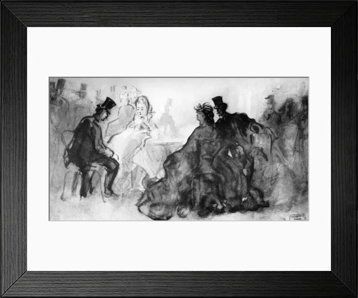 Framed Print : At the Cabaret, 19th century, (1930). Artist: Constantin Guys Framed Print : At the Cabaret, 19th century, (1930). Artist: Constantin Guys