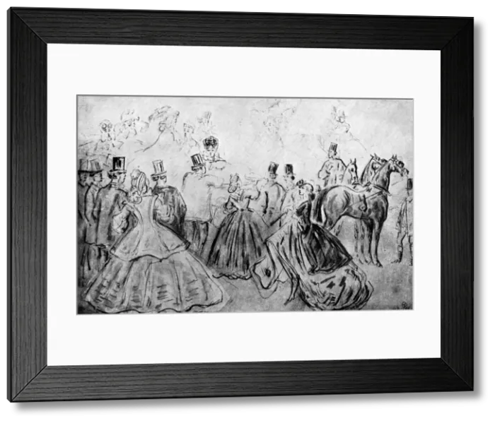 Framed Print : The Promenade, 19th century, (1930). Artist: Constantin Guys Framed Print : The Promenade, 19th century, (1930). Artist: Constantin Guys