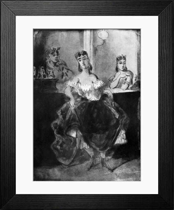 Framed Print : Femme Dansant Devant un Comptoir, 19th century, (1930). Artist: Constantin Guys Framed Print : Femme Dansant Devant un Comptoir, 19th century, (1930). Artist: Constantin Guys