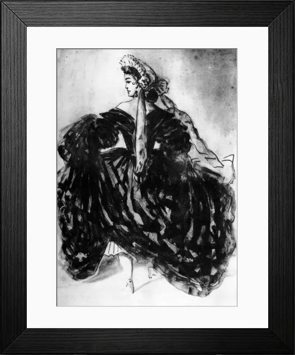 Framed Print : Study of a Woman, 19th century, (1930). Artist: Constantin Guys Framed Print : Study of a Woman, 19th century, (1930). Artist: Constantin Guys