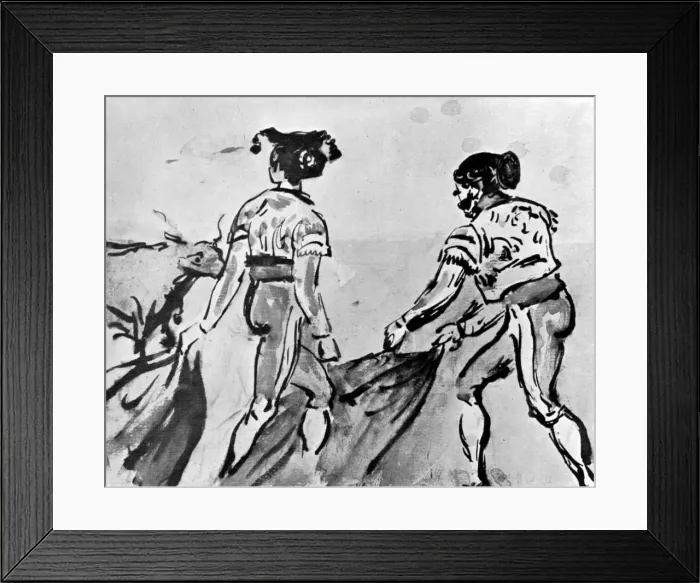 Framed Print : The Bull Fight, 19th century, (1930). Artist: Constantin Guys Framed Print : The Bull Fight, 19th century, (1930). Artist: Constantin Guys