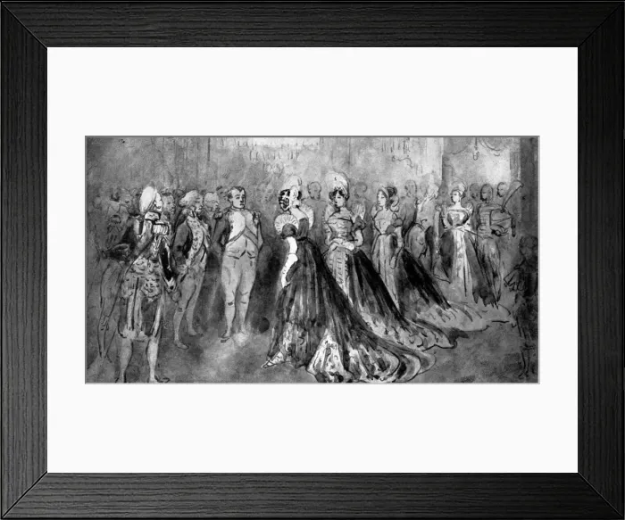 Framed Print : At the Court of Napoleon, (1930). Artist: Constantin Guys Framed Print : At the Court of Napoleon, (1930). Artist: Constantin Guys