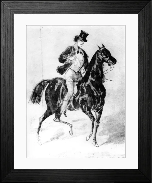 Framed Print : A Dandy, 19th century, (1930). Artist: Constantin Guys Framed Print : A Dandy, 19th century, (1930). Artist: Constantin Guys