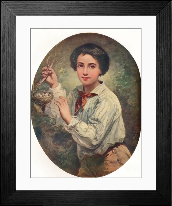 Framed Print : Boy with Birds Nest, 1852. Artist: Bernard Charles Chiapory Framed Print : Boy with Birds Nest, 1852. Artist: Bernard Charles Chiapory