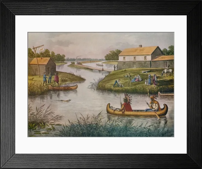 Framed Print : Chicago in 1833, c1930 (1933). Artist: Raoul Varin Framed Print : Chicago in 1833, c1930 (1933). Artist: Raoul Varin