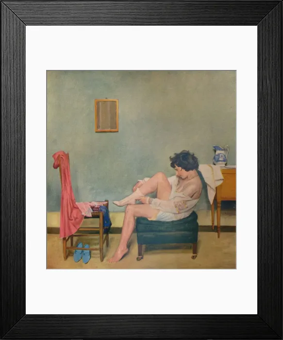 Framed Print : Girl Dressing, c20th century (1933). Artist: William Rothenstein Framed Print : Girl Dressing, c20th century (1933). Artist: William Rothenstein