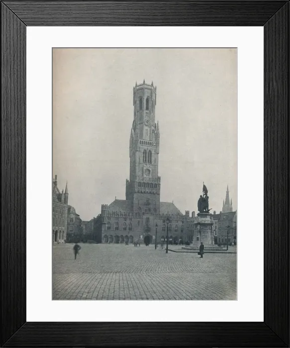 Framed Print : The Markt and the Belfry, Bruges, Belgium c1900 (1914-1915). Artist: John Benjamin Stone