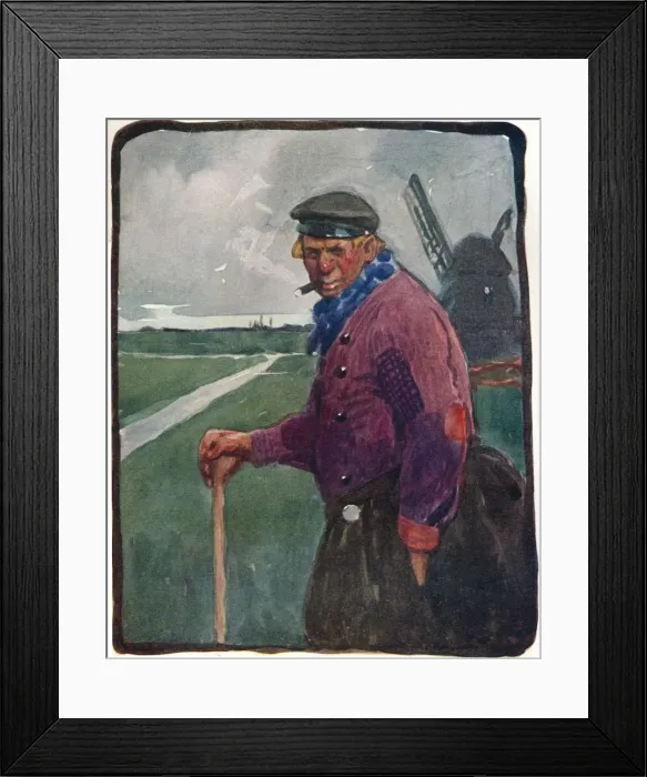 Framed Print : A Volendamer, c19th century (1914-1915). Artist: Tom Browne