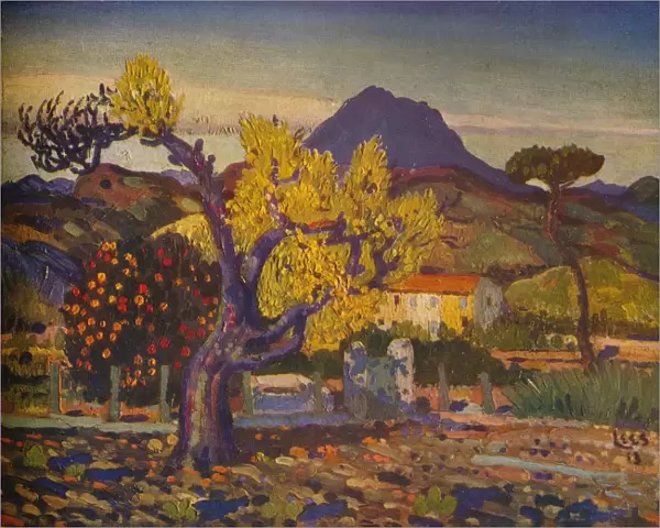 Pear Tree in Blossom, 1913 (1932). Artist: Derwent Lees