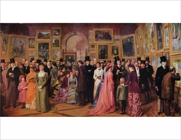 Private View at the Royal Academy, 1881, 1883 (1935). Artist: William Powell Frith