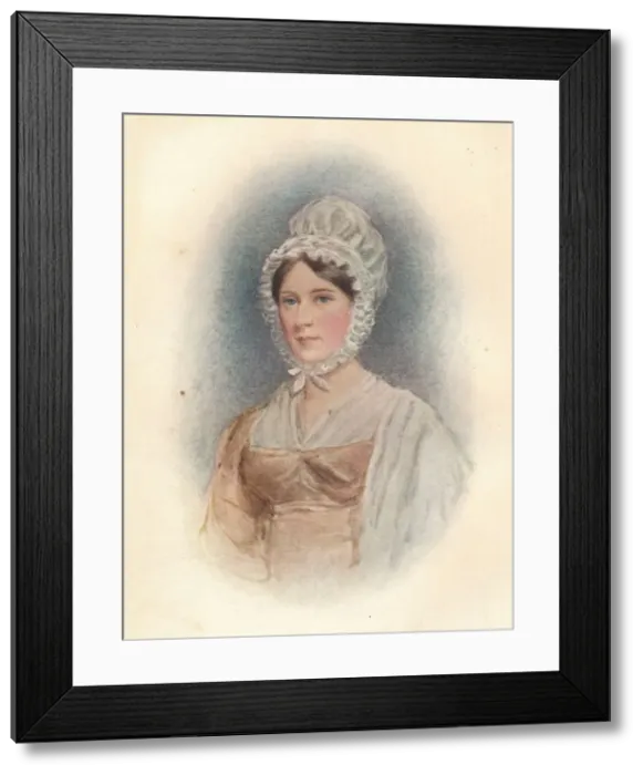 Framed Print : Elizabeth Gurney (b1790), at the age of 27 (circa), 1817