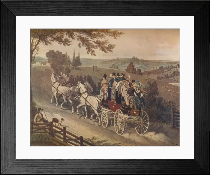 Framed Print : Stage Coach, 1822. Artist: Matthew Dubourg Framed Print : Stage Coach, 1822. Artist: Matthew Dubourg