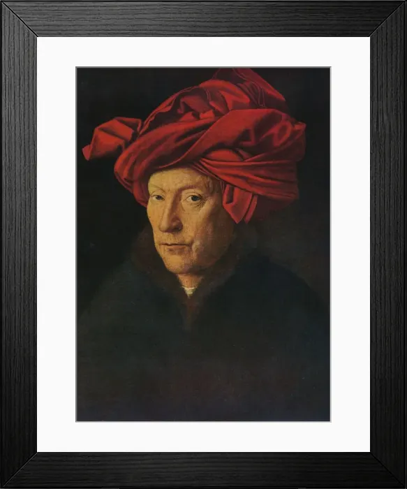 Framed Print : Portrait of a Man (Self Portrait?), 1433. Artist: Jan van Eyck Framed Print : Portrait of a Man (Self Portrait?), 1433. Artist: Jan van Eyck