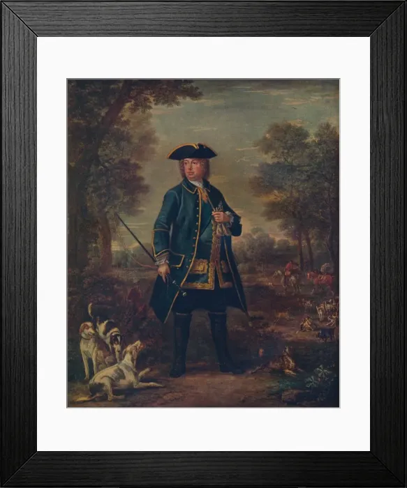 Framed Print : Sir Robert Walpole wth Hounds, c18th century. Artist: John Wooton Framed Print : Sir Robert Walpole wth Hounds, c18th century. Artist: John Wooton