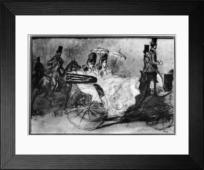 Framed Print : Taking the Air, 19th century, (1930). Artist: Constantin Guys Framed Print : Taking the Air, 19th century, (1930). Artist: Constantin Guys