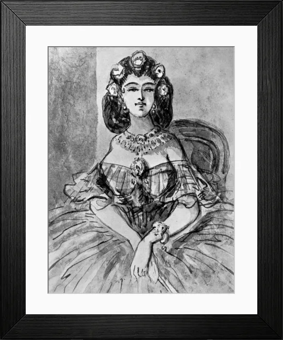 Framed Print : Portrait of a Lady, 19th century, (1930). Artist: Constantin Guys Framed Print : Portrait of a Lady, 19th century, (1930). Artist: Constantin Guys