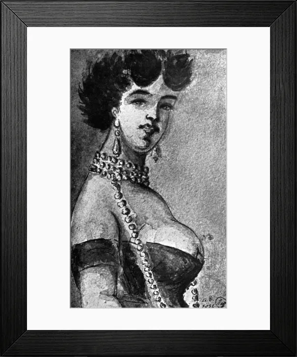 Framed Print : Woman, 19th century, (1930). Artist: Constantin Guys Framed Print : Woman, 19th century, (1930). Artist: Constantin Guys