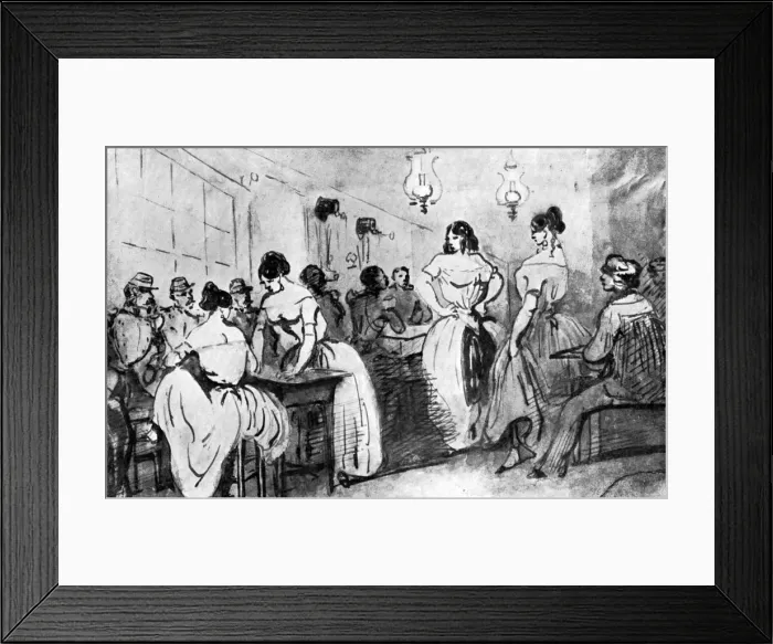 Framed Print : Estaminet, (1930). Artist: Constantin Guys Framed Print : Estaminet, (1930). Artist: Constantin Guys