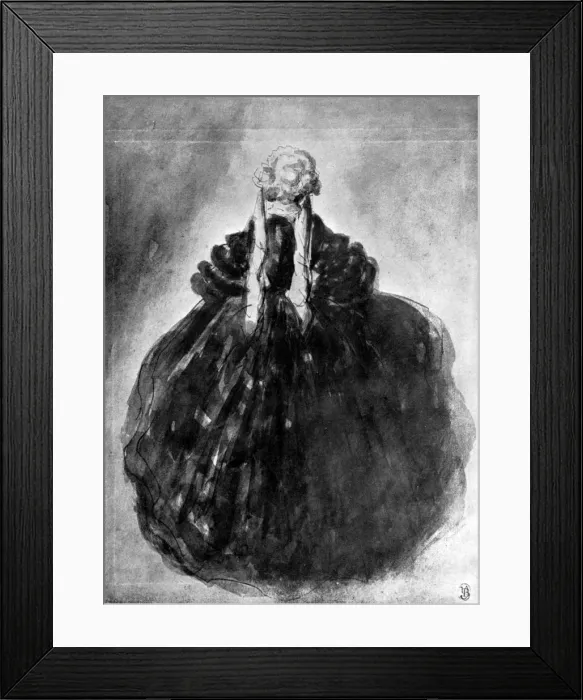 Framed Print : Study of a Lady, 19th century, (1930). Artist: Constantin Guys Framed Print : Study of a Lady, 19th century, (1930). Artist: Constantin Guys