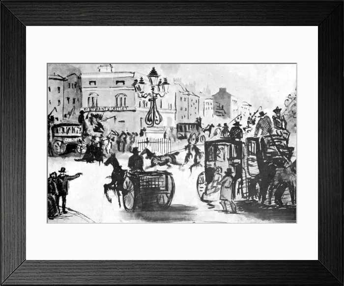 Framed Print : The Elephant and Castle, 19th century, (1930). Artist: Constantin Guys Framed Print : The Elephant and Castle, 19th century, (1930). Artist: Constantin Guys