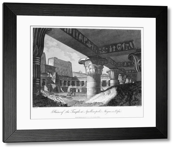 Framed Print : Ruins of the Temple at Apollinopolis Magna or Edfu, Egypt, 1804. Artist: J Pass Framed Print : Ruins of the Temple at Apollinopolis Magna or Edfu, Egypt, 1804. Artist: J Pass