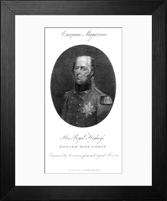 Framed Print : His Royal Highness Edward, Duke of Kent, 1801. Artist: Armstrong Framed Print : His Royal Highness Edward, Duke of Kent, 1801. Artist: Armstrong