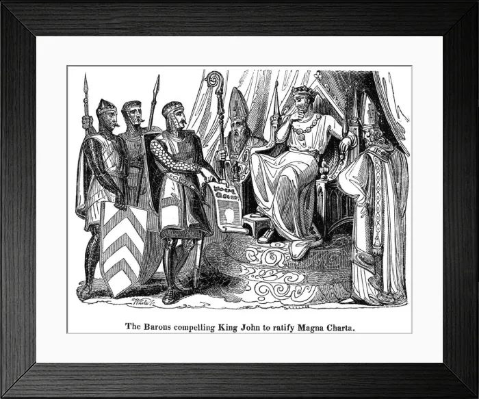 Framed Print : The barons compelling King John (1167-1216) to ratify the Magna Carta, 1215 Framed Print : The barons compelling King John (1167-1216) to ratify the Magna Carta, 1215
