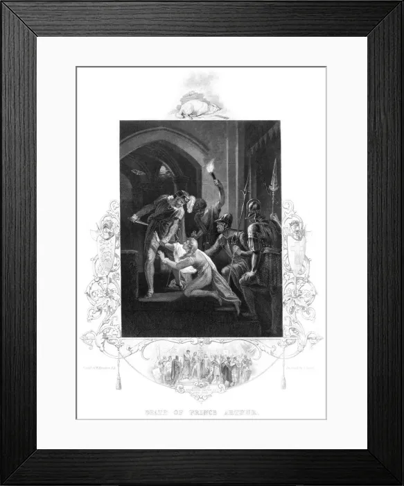 Framed Print : The death of Prince Arthur (1187-1203), 19th century. Artist: J Rogers Framed Print : The death of Prince Arthur (1187-1203), 19th century. Artist: J Rogers