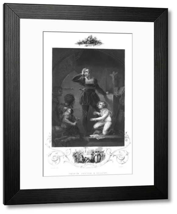 Framed Print : King John swearing fealty to the Pope before Princes Arthur and Hubert, 19th century. Artist: T Sherratt Framed Print : King John swearing fealty to the Pope before Princes Arthur and Hubert, 19th century. Artist: T Sherratt