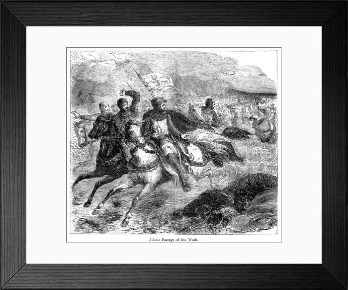 Framed Print : King Johns passage of the Wash. Artist: Nicholson Framed Print : King Johns passage of the Wash. Artist: Nicholson