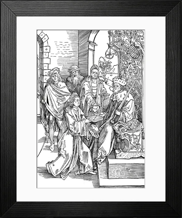 Framed Print : Celtes Presenting His Book to the Elector of Saxony, 1501 (1906). Artist: Albrecht Durer Framed Print : Celtes Presenting His Book to the Elector of Saxony, 1501 (1906). Artist: Albrecht Durer