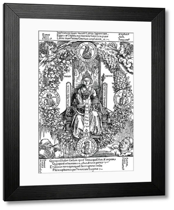 Framed Print : Philosophia, 1502 (1906). Artist: Albrecht Durer Framed Print : Philosophia, 1502 (1906). Artist: Albrecht Durer