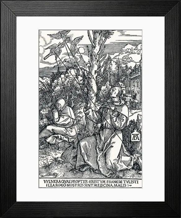 Framed Print : St Francis Receiving the Stigmata, 1504 (1906). Artist: Albrecht Durer Framed Print : St Francis Receiving the Stigmata, 1504 (1906). Artist: Albrecht Durer