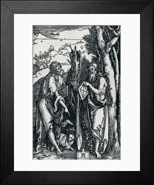 Framed Print : St John the Baptist and St Onuphrius, 1504 (1906). Artist: Albrecht Durer Framed Print : St John the Baptist and St Onuphrius, 1504 (1906). Artist: Albrecht Durer