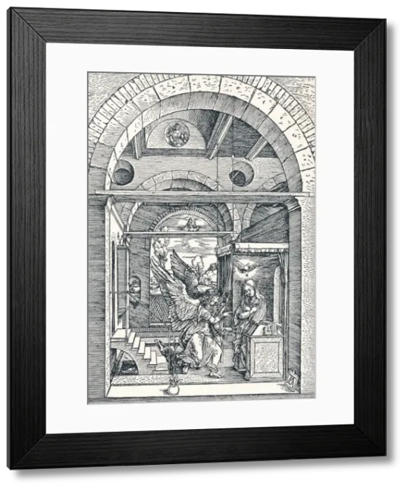 Framed Print : The Annuciation, 1506 (1906). Artist: Albrecht Durer Framed Print : The Annuciation, 1506 (1906). Artist: Albrecht Durer