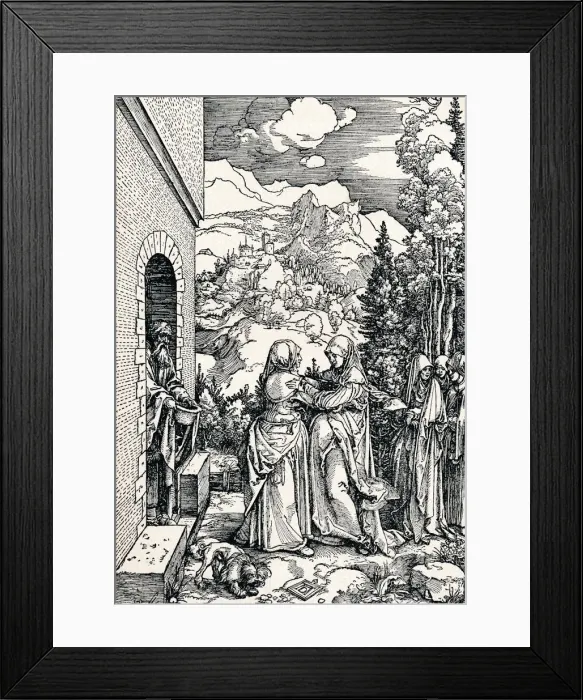 Framed Print : The Visitation, 1506 (1906). Artist: Albrecht Durer Framed Print : The Visitation, 1506 (1906). Artist: Albrecht Durer