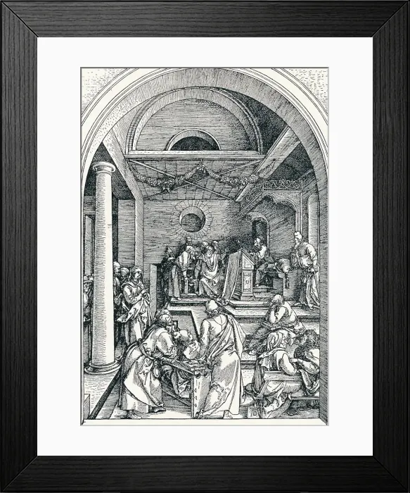 Framed Print : Christ among the Doctors, 1506 (1906). Artist: Albrecht Durer Framed Print : Christ among the Doctors, 1506 (1906). Artist: Albrecht Durer