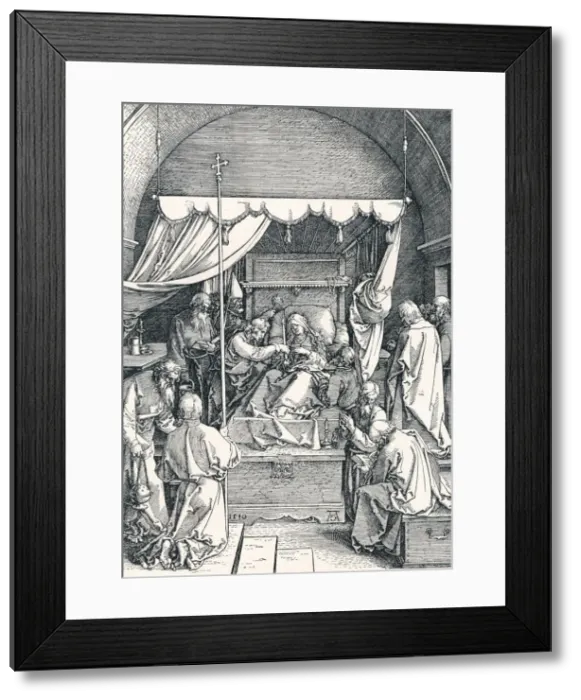 Framed Print : The Death of the Virgin, 1510 (1906). Artist: Albrecht Durer Framed Print : The Death of the Virgin, 1510 (1906). Artist: Albrecht Durer