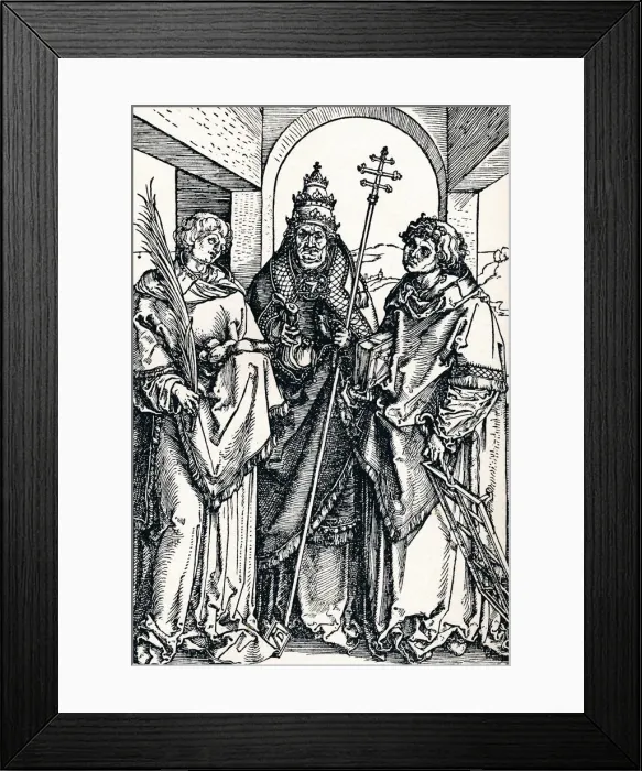 Framed Print : Saints Stephen, Sixtus and Lawrence, 1508 (1906). Artist: Albrecht Durer Framed Print : Saints Stephen, Sixtus and Lawrence, 1508 (1906). Artist: Albrecht Durer