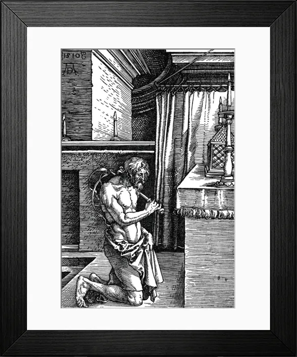 Framed Print : The Penitent, 1510 (1906). Artist: Albrecht Durer Framed Print : The Penitent, 1510 (1906). Artist: Albrecht Durer