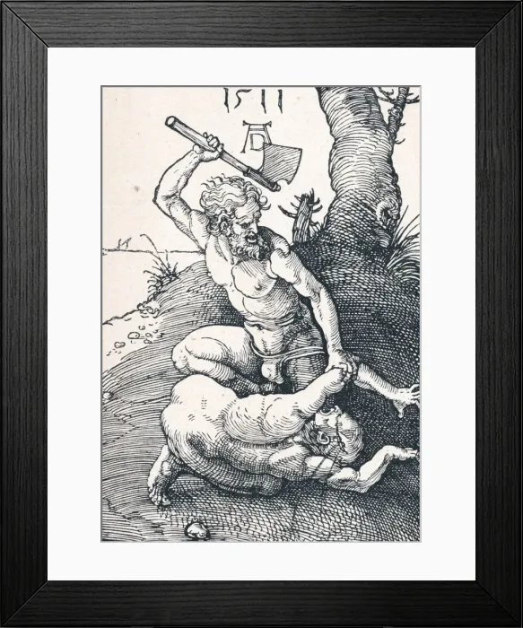 Framed Print : Cain slaying Abel, 1511 (1906). Artist: Albrecht Durer Framed Print : Cain slaying Abel, 1511 (1906). Artist: Albrecht Durer