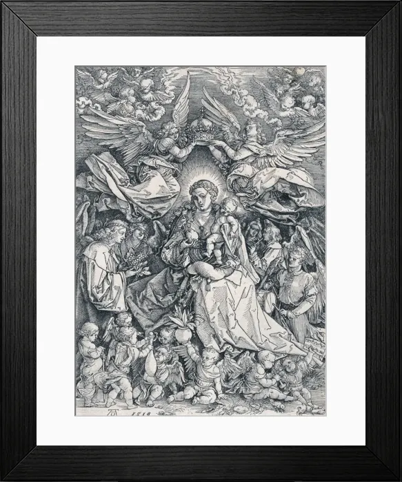Framed Print : The Holy Virgin as the Queen of the Angels, 1518 (1906). Artist: Albrecht Durer Framed Print : The Holy Virgin as the Queen of the Angels, 1518 (1906). Artist: Albrecht Durer