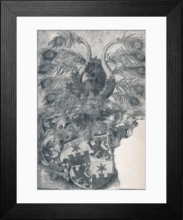 Framed Print : The Coat of Arms of Wilhelm and Wolfgang Roggendorff, 1520 (1906). Artist: Albrecht Durer Framed Print : The Coat of Arms of Wilhelm and Wolfgang Roggendorff, 1520 (1906). Artist: Albrecht Durer