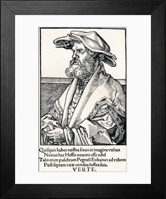 Framed Print : Eobanus Hesse, 1527 (1906). Artist: Albrecht Durer Framed Print : Eobanus Hesse, 1527 (1906). Artist: Albrecht Durer
