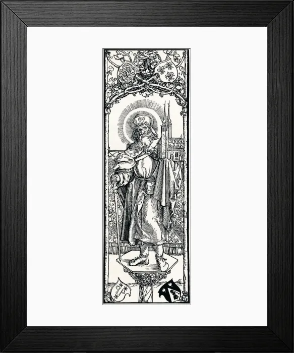 Framed Print : St Sebaldus on a Capital, (1906). Artist: Albrecht Durer Framed Print : St Sebaldus on a Capital, (1906). Artist: Albrecht Durer