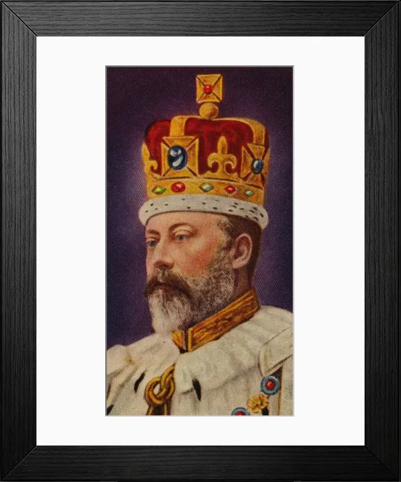 Framed Print : King Edward VII at his coronation, 1902 (1935) Framed Print : King Edward VII at his coronation, 1902 (1935)