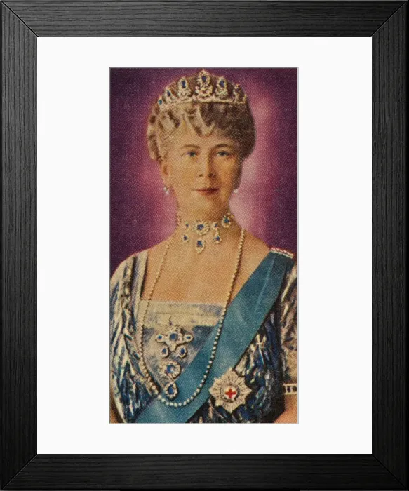 Framed Print : Queen Mary, consort of King George V, in court dress, 1935 Framed Print : Queen Mary, consort of King George V, in court dress, 1935
