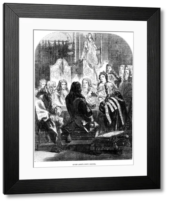 Framed Print : Queen Annes (1665-1714) privy council Framed Print : Queen Annes (1665-1714) privy council
