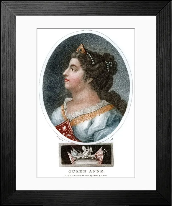 Framed Print : Queen Anne (1665-1714), 1804. Artist: J Chapman Framed Print : Queen Anne (1665-1714), 1804. Artist: J Chapman
